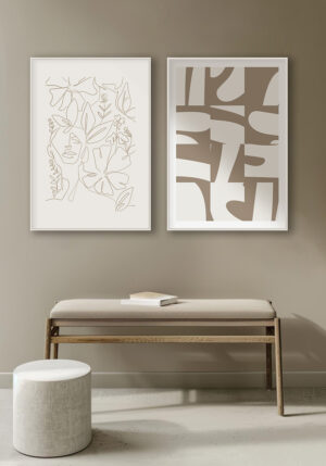 Láminas Elegantes de Arte Lineal Minimalista