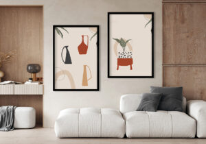 Láminas de Arte Minimalista Moderno enmarcadas