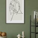 Retrato Dibujado en Línea Minimalista