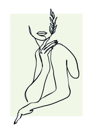 Dibujo Lineal con Detalle de Hoja