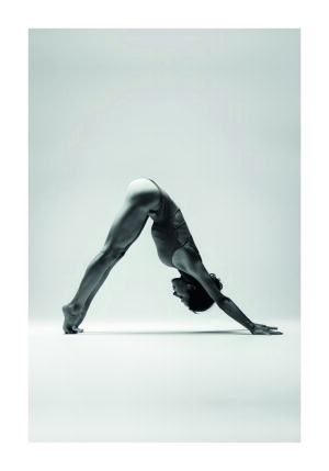 Postura de Yoga en Estilo Minimalista