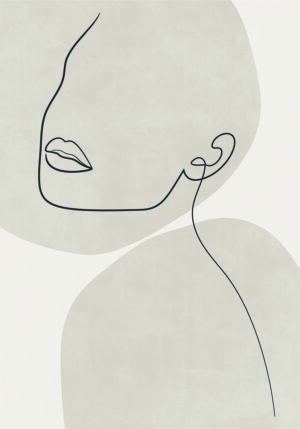 Diseño de Retrato en Línea Minimalista