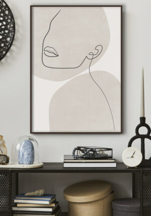 Diseño de Retrato en Línea Minimalista