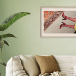 Tacones de Cuadro sobre Alfombra Decorativa