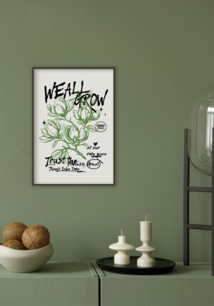 Ilustración Botánica con Citas Inspiradoras