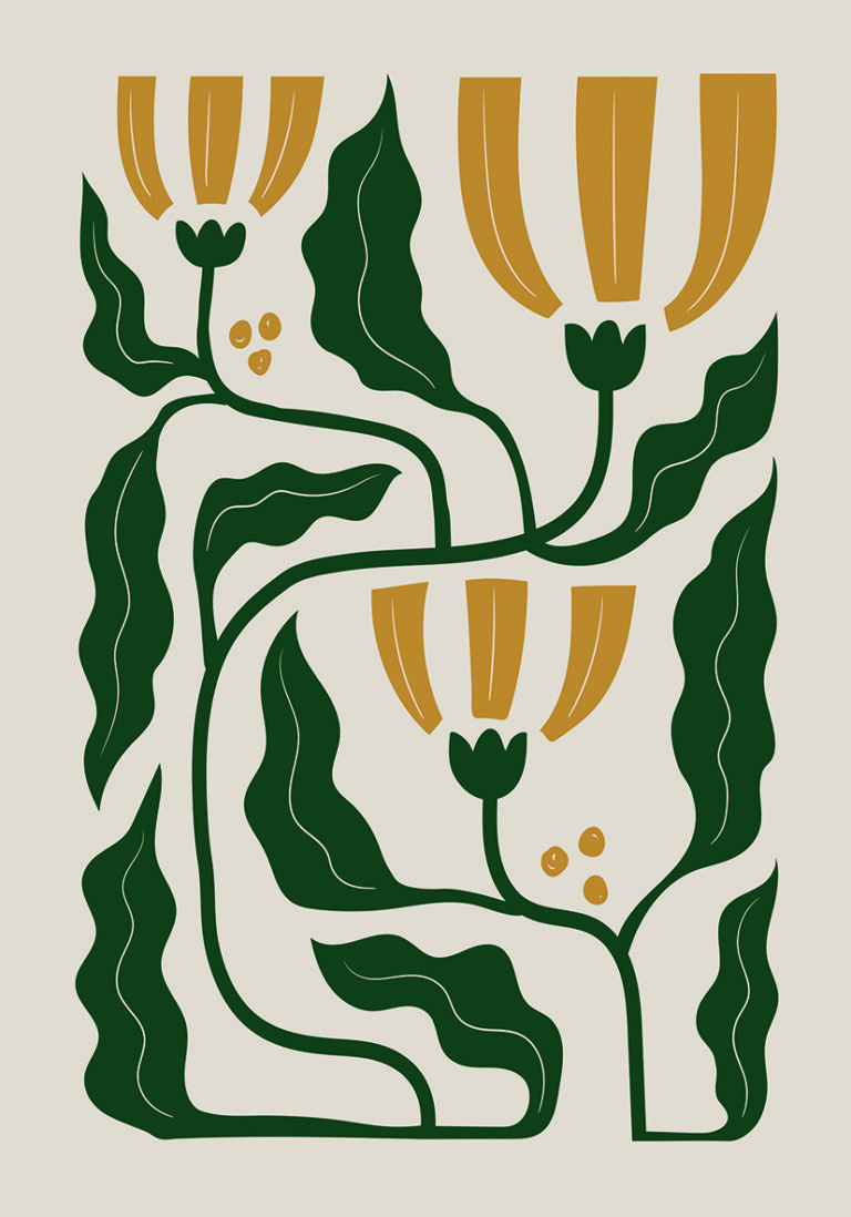 Ilustración Floral Botánica Minimalista