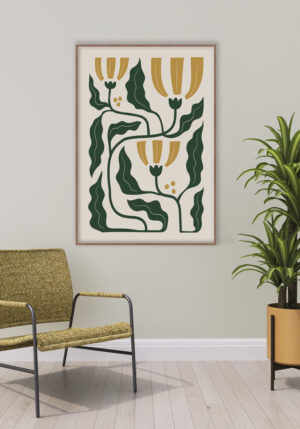 Ilustración Floral Botánica Minimalista