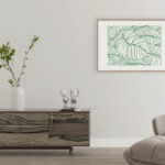 Dibujo de Hoja Verde en Línea Sencilla