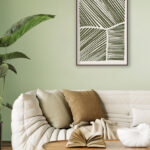 Arte Abstracto con Líneas Verdes