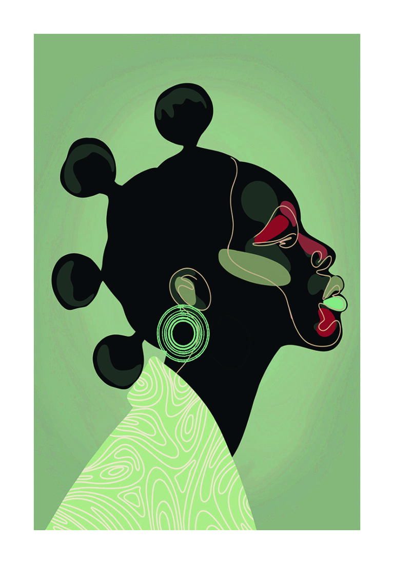 Retrato Abstracto en Paleta Neutra