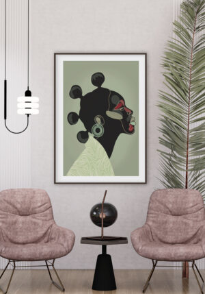 Retrato Abstracto en Paleta Neutra