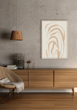 Diseño Abstracto Minimalista en Tonos Neutros