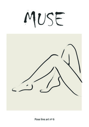 Dibujo Lineal de Piernas Reclinadas