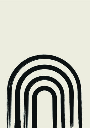Diseño Abstracto de Arco en Tinta Negra