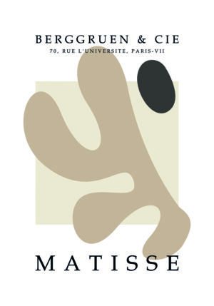 Composición Abstracta en Beige y Negro