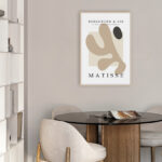 Composición Abstracta en Beige y Negro