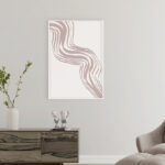 Arte Abstracto en Tonos Tierra Curvos