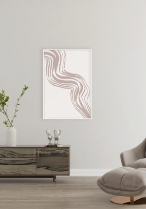 Arte Abstracto en Tonos Tierra Curvos