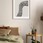 Arte Lineal Monocromo Abstracto