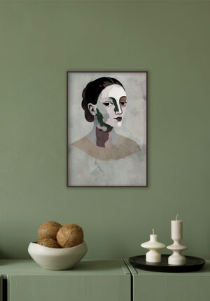 Retrato Abstracto en Tonos Neutros