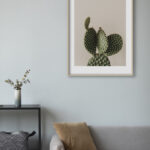 Arte Minimalista de Cactus Nopal