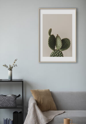 Arte Minimalista de Cactus Nopal