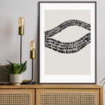 Ola Abstracta en Blanco y Negro Minimalista