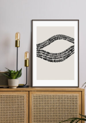 Ola Abstracta en Blanco y Negro Minimalista