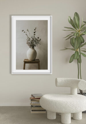 Florero Rústico con Flores Secas