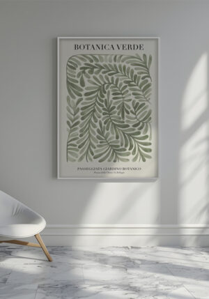 Ilustración Botánica Verde Abstracta