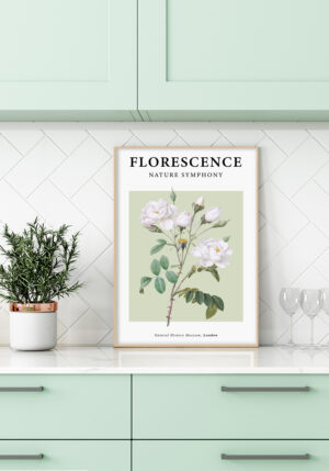 Obra Floral Elegante con Rosas Blancas