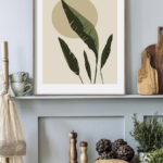 Ilustración Tropical Abstracta Minimalista