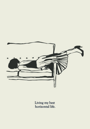 Ilustración Minimalista sobre la Relajación