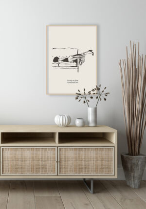 Ilustración Minimalista sobre la Relajación