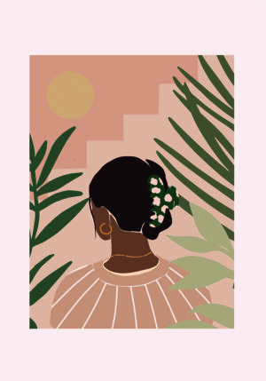 Ilustración Minimalista Elegante de Mujer