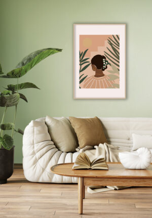 Ilustración Minimalista Elegante de Mujer