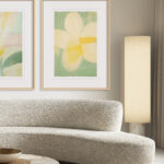 Obra Minimalista Moderna en Tonos Pastel