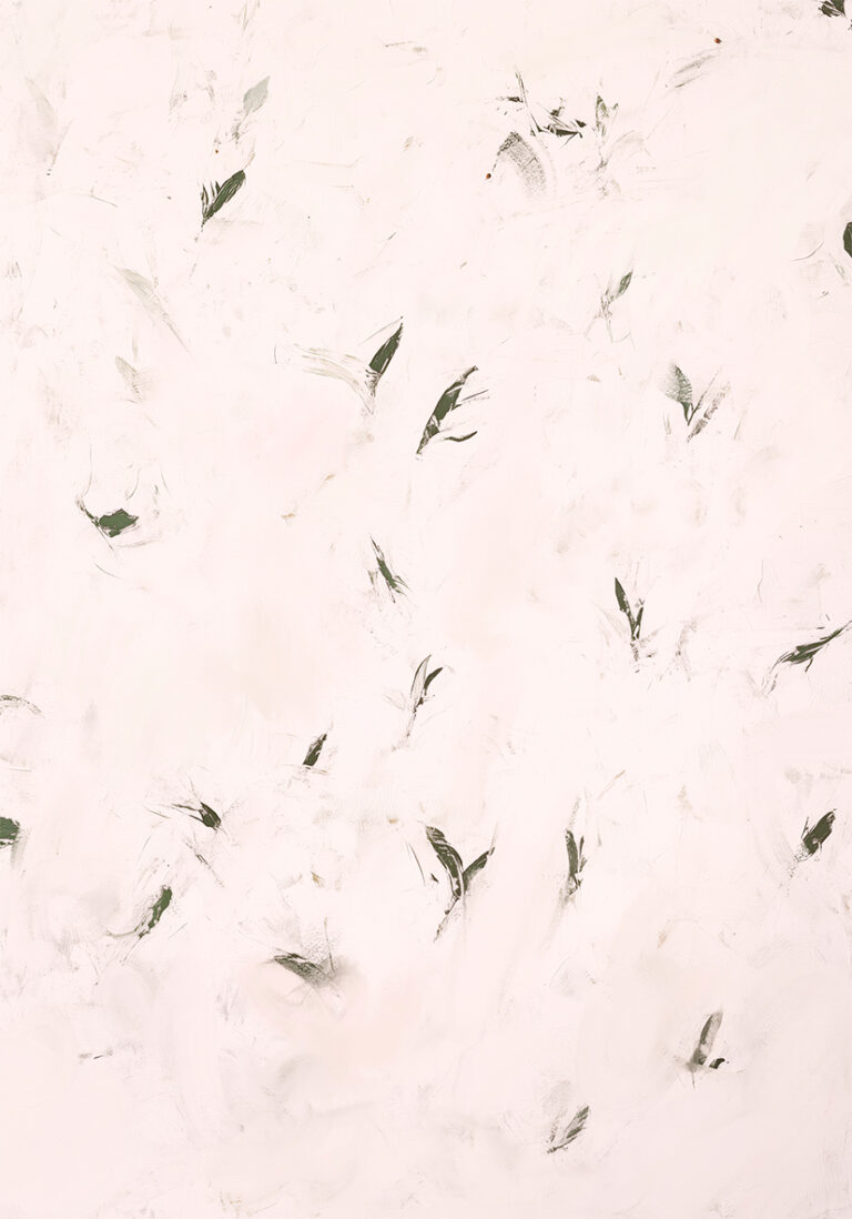 Arte Abstracto Minimalista en Blanco y Verde