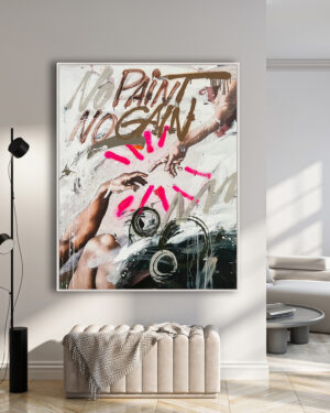 Arte Urbano con Manos y Trazos Ne¢n para Interiores Audaces