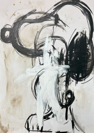 L mina Abstracta del personaje Snoopy en Blanco y Negro ? Expresionismo Gestual