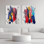 Abstracci¢n Explosiva de Color para Interiores Vibrantes