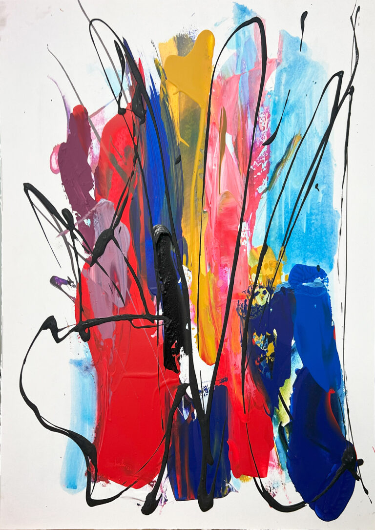 Sinfon¡a de Color Abstracta: Dinamismo y Fluidez Moderna