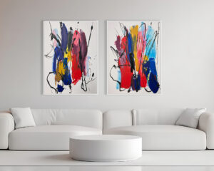 Abstracci¢n Explosiva de Color para Interiores Vibrantes