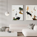 Abstracci¢n Minimalista en Tonos Neutros con Pinceladas Din micas