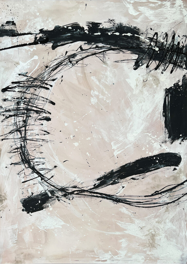 Minimalismo Gr fico: Trazo Negro Din mico sobre Fondo Neutro