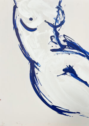 Esbozo Figurativo Azul: Minimalismo Sensual y Contempor neo