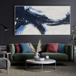 Abstracci¢n Marina en Azul y Blanco para Interiores Serenos