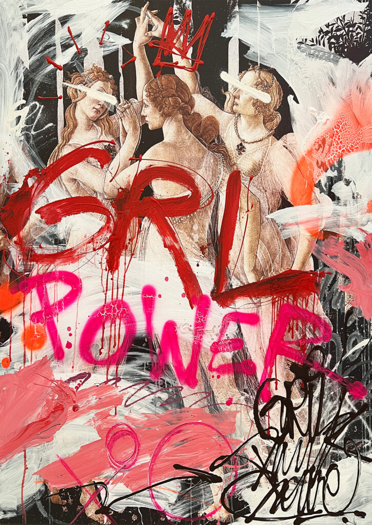 Intervenci¢n Art¡stica Femenina: Clasicismo con Graffiti Moderno