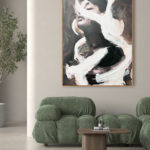 Figura Femenina con Velo Abstracto para Interiores Modernos