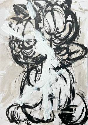 Interpretaci¢n Pop Art Felina: Garfield en Trazo Expresivo Blanco y Negro